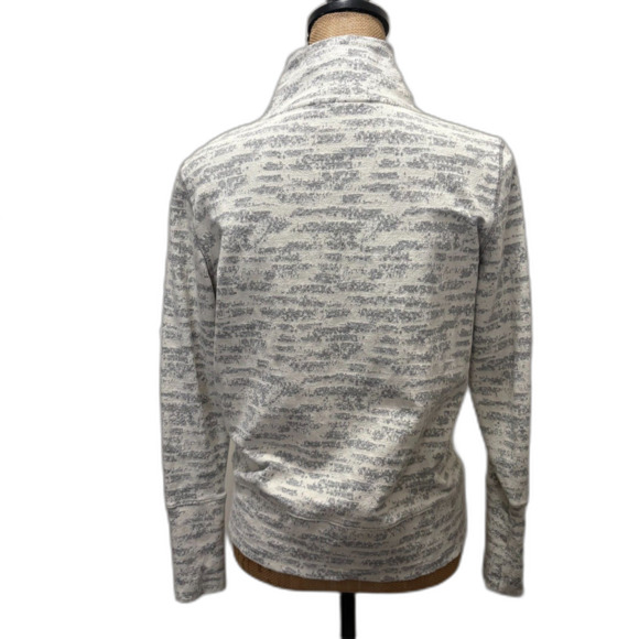 Zyia Active Cream Combo Zip Up Jacket Pockets Athleisure Stretch Knit Size Small - Picture 4 of 5